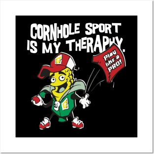 Cornhole Sport is My Theraphy Posters and Art